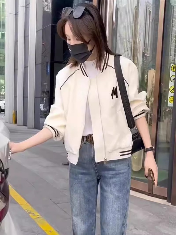 Jackets - Casual Short Women's Baseball Jacket Fashionable