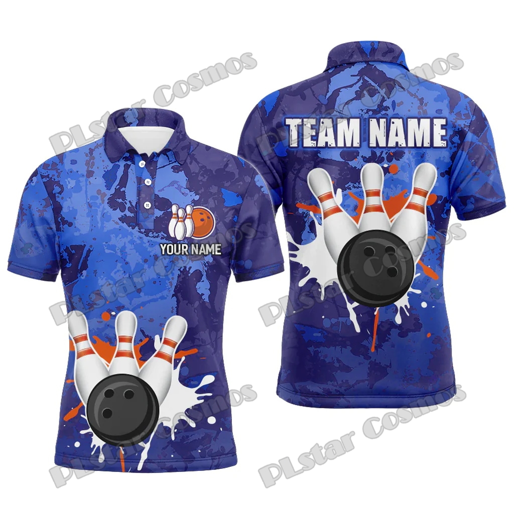 Short Sleeve Bowling Shirt Retro - Retro Bowling Water Milk Multicolor Option