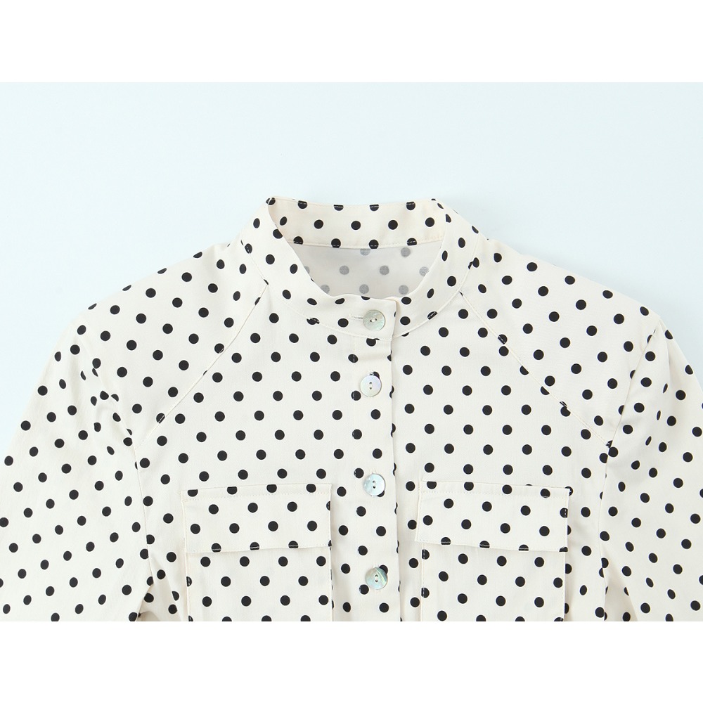 Elegant Chic Fitted Polka Dot  - Jackets review and price