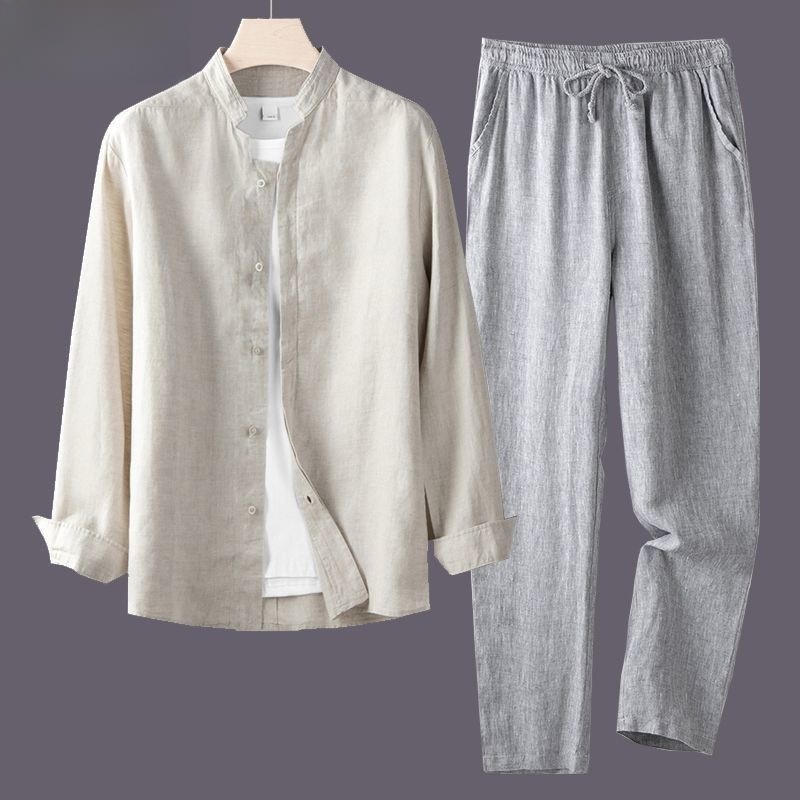 Lightweight Breathable Cotton  - Mens Linen Shirt Long Sleeve review and price