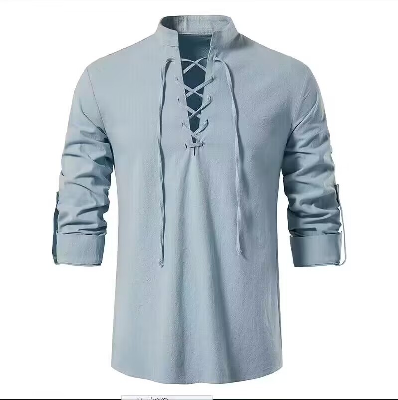 Mens Pirate Shirt Viking Retro - Medieval Gothic Lace Up Pirate Shirt review and price