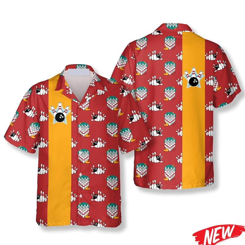 Classic Bowling Pattern Hawaii - Short Sleeve Bowling Shirt Retro review and price