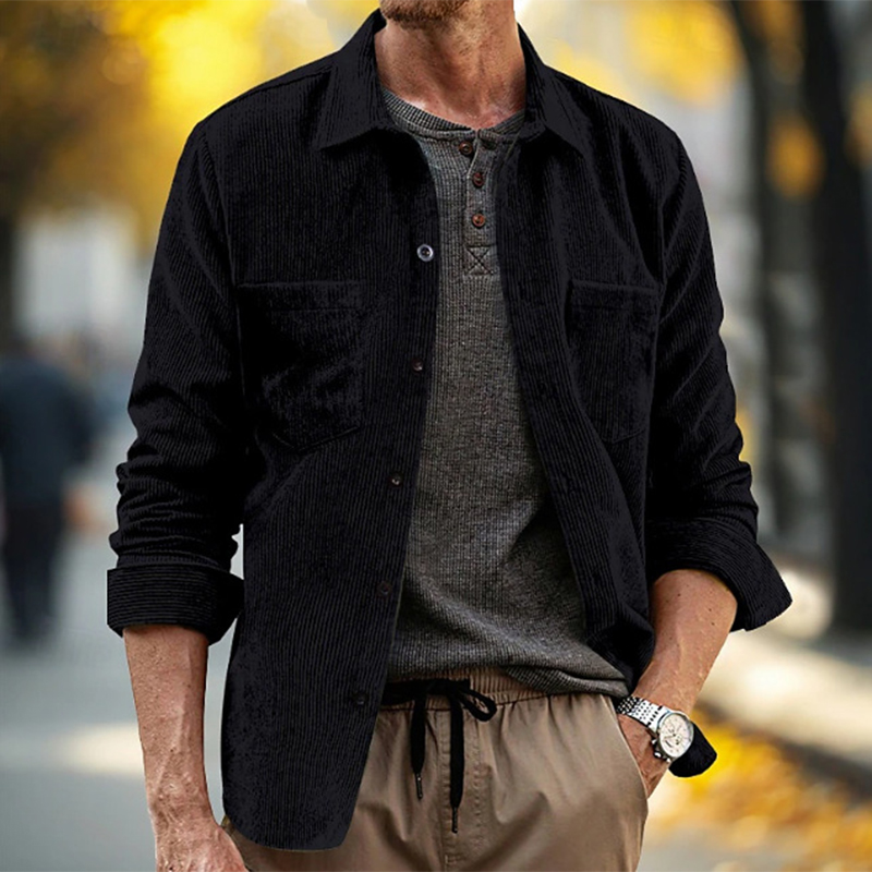 Spring Fall Daily Leisure Mens - Corduroy Button Up Shirt Men review and price