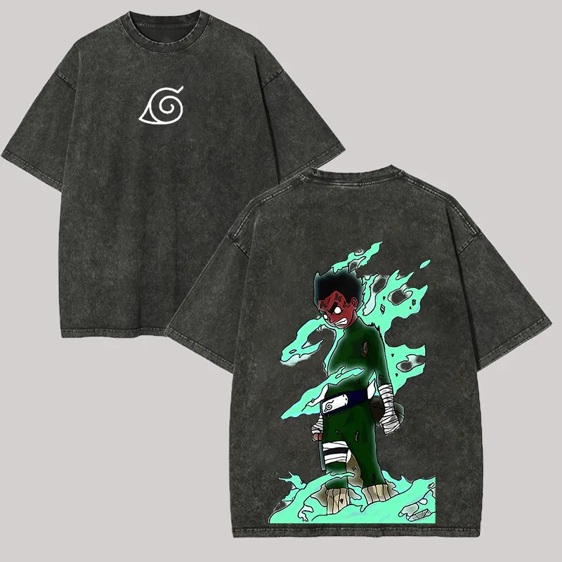 Rock Lee Eight Gates T Shirt N - Acid Wash Vintage Graphic T Shirt review and price