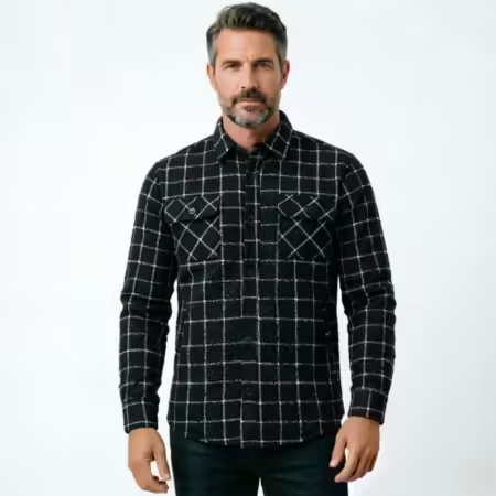 2026 Autumn and Winter Long Sl - Flannel Plaid Shirt Heavy Weight review and price