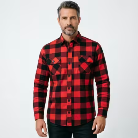 2026 Autumn and Winter Long Sl - Flannel Plaid Shirt Heavy Weight review and price
