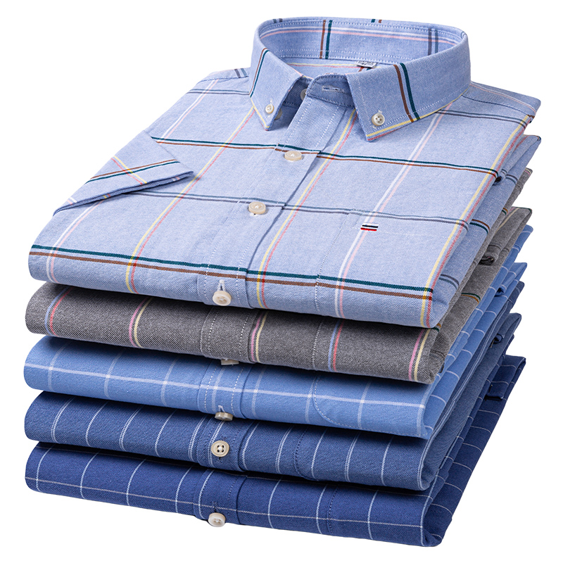 Quality Men Shirt Short Sleeve - Oxford Cotton Casual Shirt Business review and price