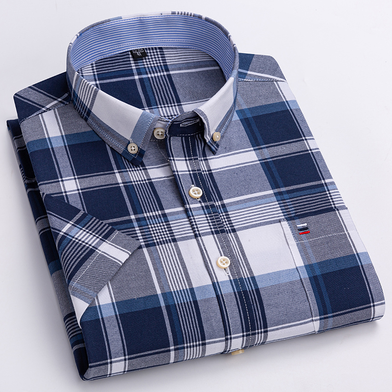Quality Men Shirt Short Sleeve - Oxford Cotton Casual Shirt Business review and price