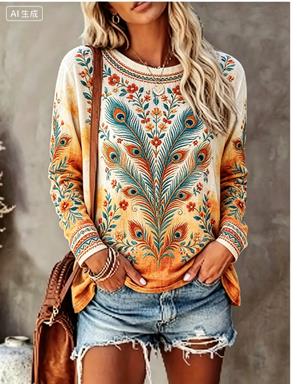 Women Long Sleeve T‑Shirt Vint - T-Shirts review and price