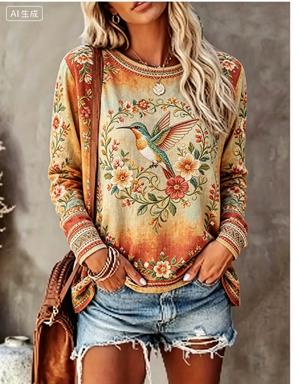 Women Long Sleeve T‑Shirt Vint - T-Shirts review and price