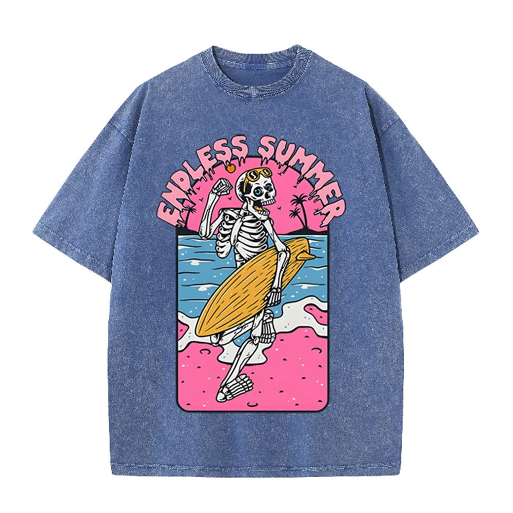 2026 Vintage Skeleton Surfer E - Acid Wash Vintage Graphic T Shirt review and price