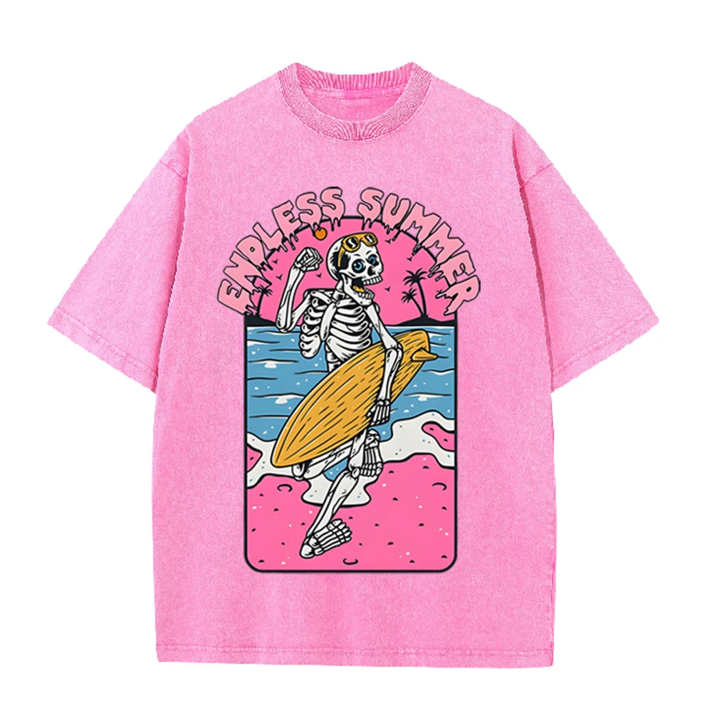 2026 Vintage Skeleton Surfer E - Acid Wash Vintage Graphic T Shirt review and price