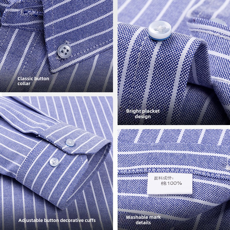 100% Cotton Breathable Men Oxf - Oxford Cotton Casual Shirt Business review and price