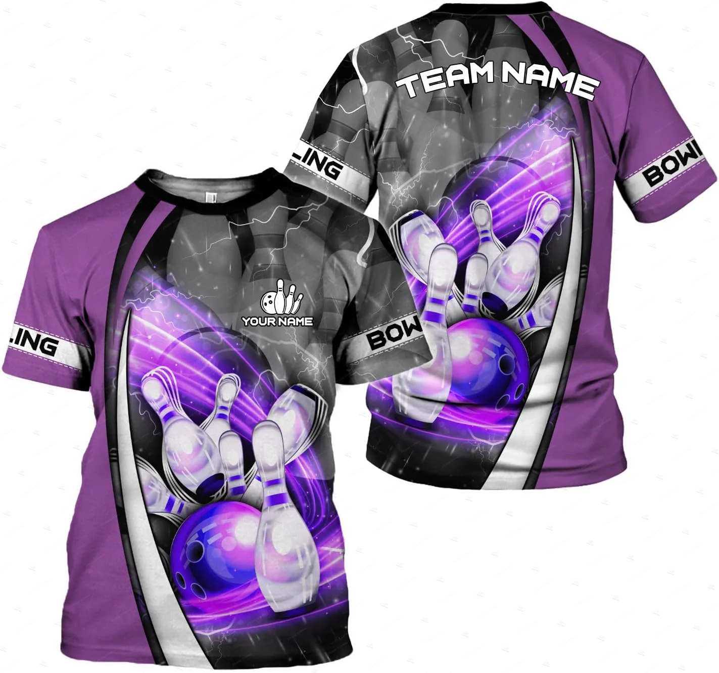 Custom Name Gradient Bowling F - Short Sleeve Bowling Shirt Retro review and price