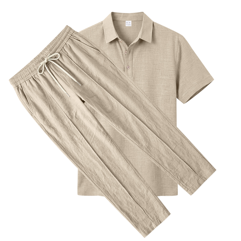 Men's 2 Piece Polo Set Short S - Mens Linen Shirt Long Sleeve review and price