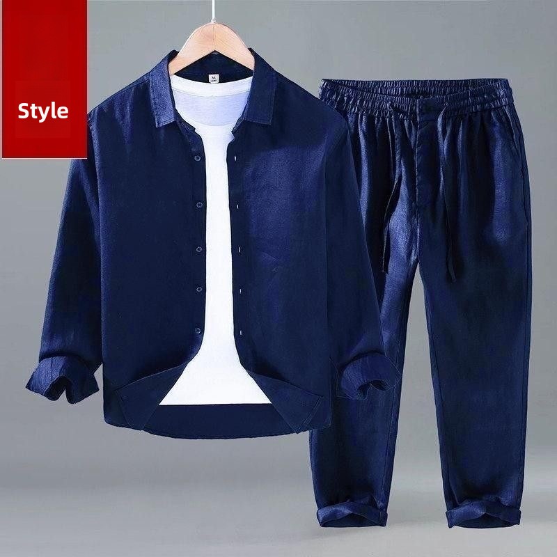 Loose Linen Men's Casual Short - Mens Linen Shirt Long Sleeve review and price