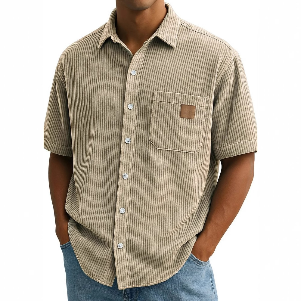 Men's Corduroy Short-Sleeve Sh - Corduroy Button Up Shirt Men review and price