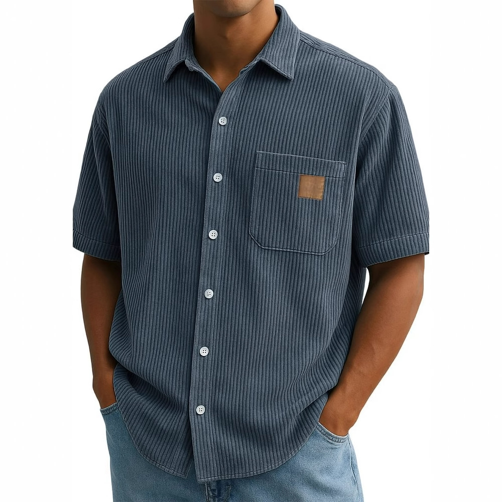 Men's Corduroy Short-Sleeve Sh - Corduroy Button Up Shirt Men review and price